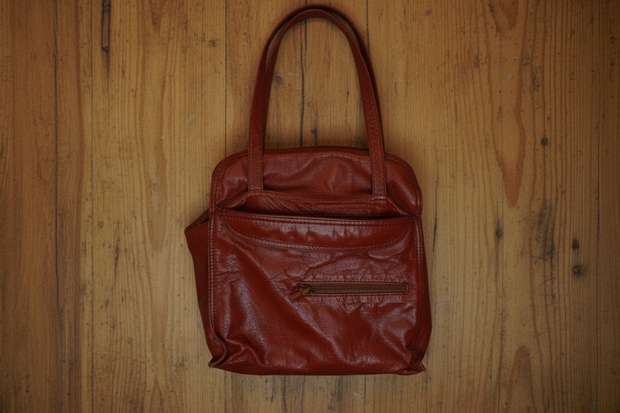 Bold Red Leather Utility Bag – by BEATRICE
