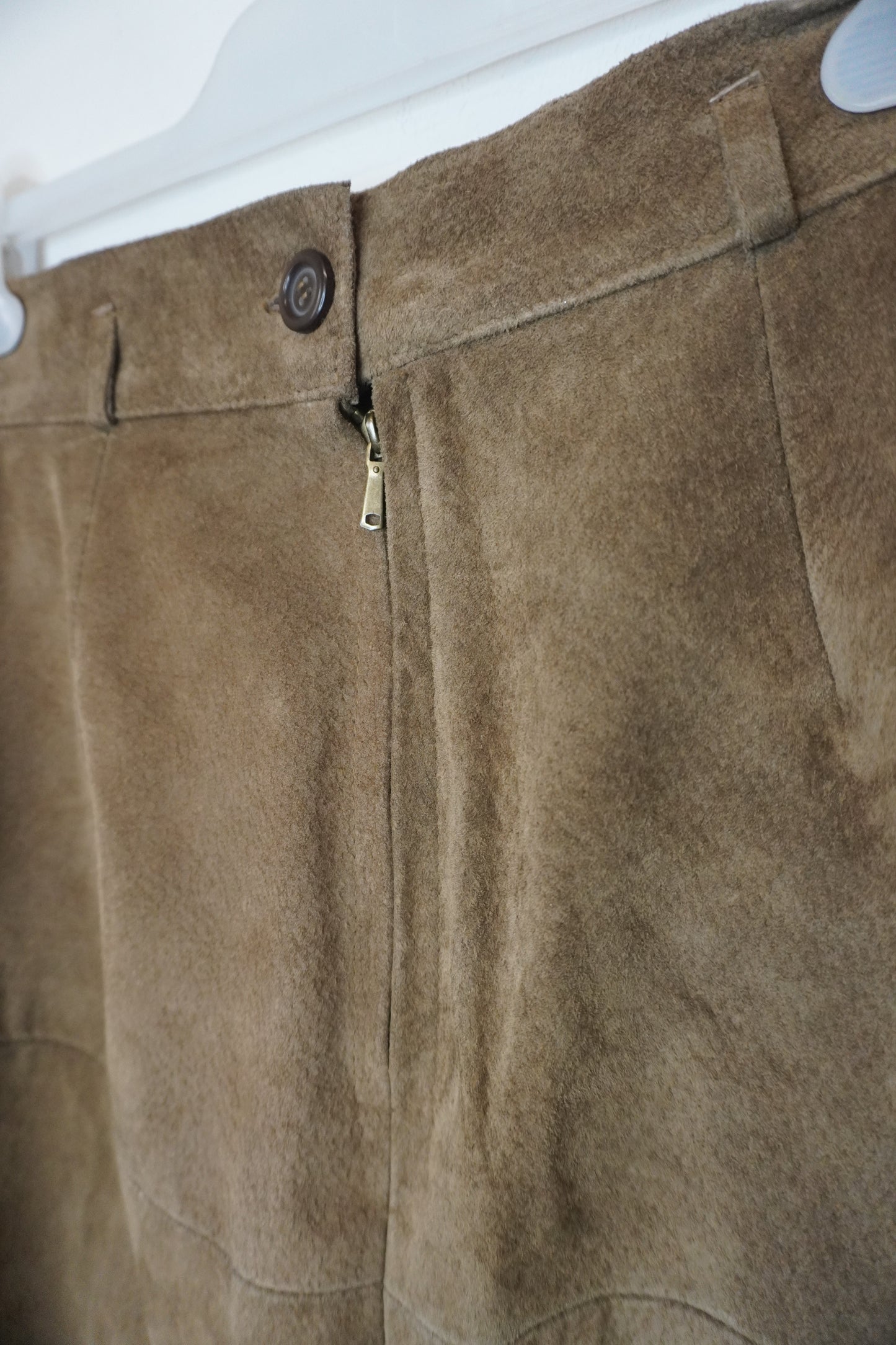 Jupe Longue En Daim - by PLAN.BEE - Taille : 48