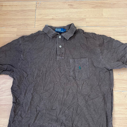 Polo marron - Ralph Lauren - Taille L