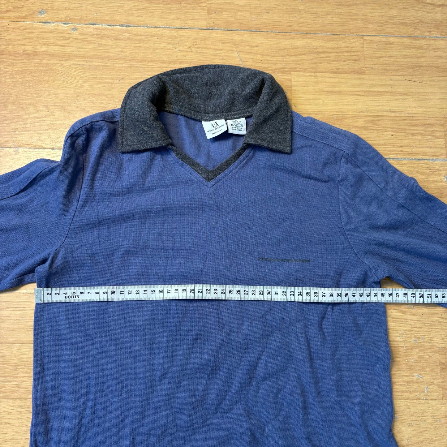 Sweat col italien bleu - Armani Exchange - Taille S