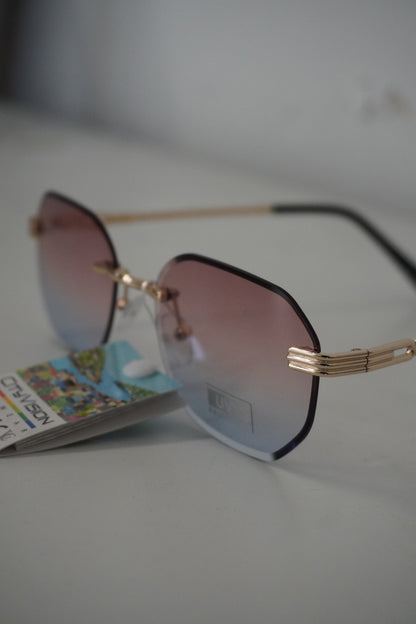 Lunettes Dégradé Rose/Bleu - Verres 6 Facettes - By CHRIS