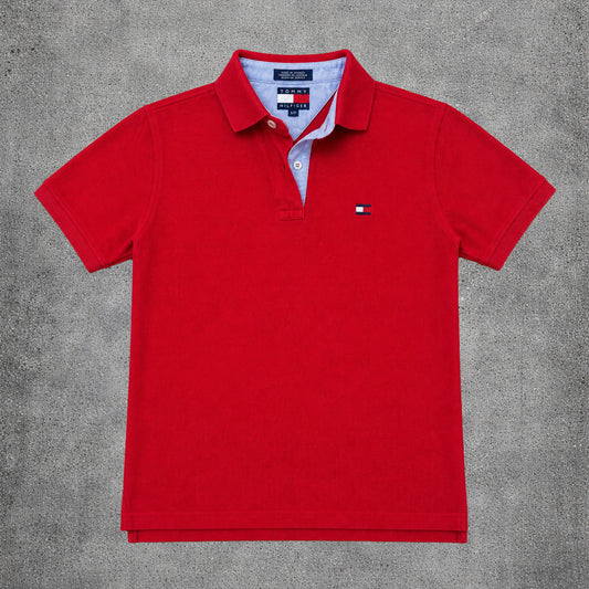 Polo rouge - Tommy Hilfiger - Taille S