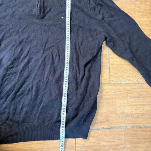 Pull quarter-zip noir - Tommy Hilfiger - Taille XXL