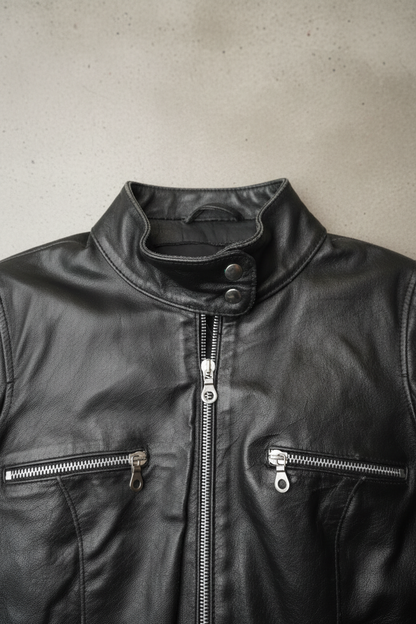 Minimal Black Biker - Noir - Taille S