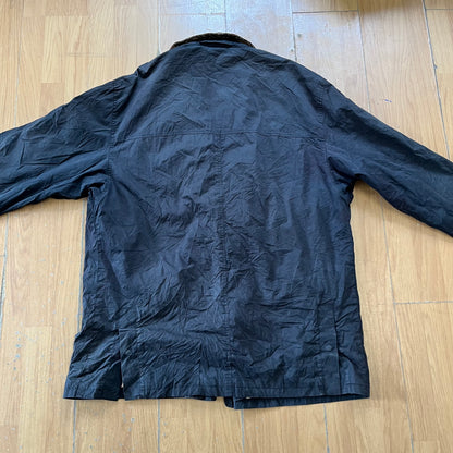 Trench coat Burberry’s noir et marron vintage – Taille XL