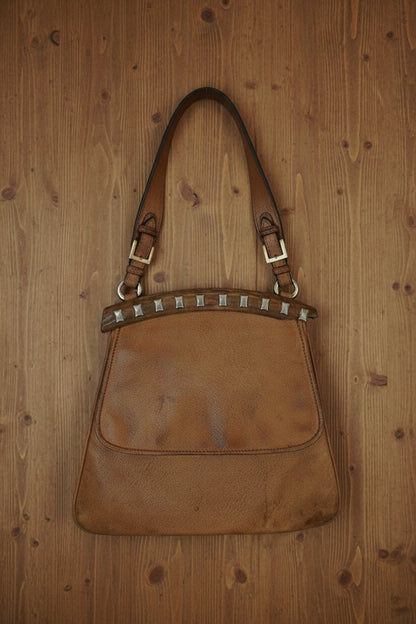 Vintage Wooden Detail Leather Bag – by BEATRICE