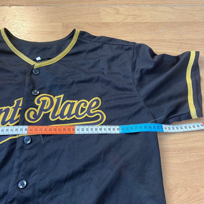 T-shirt baseball noir et or - Point Place - Taille L