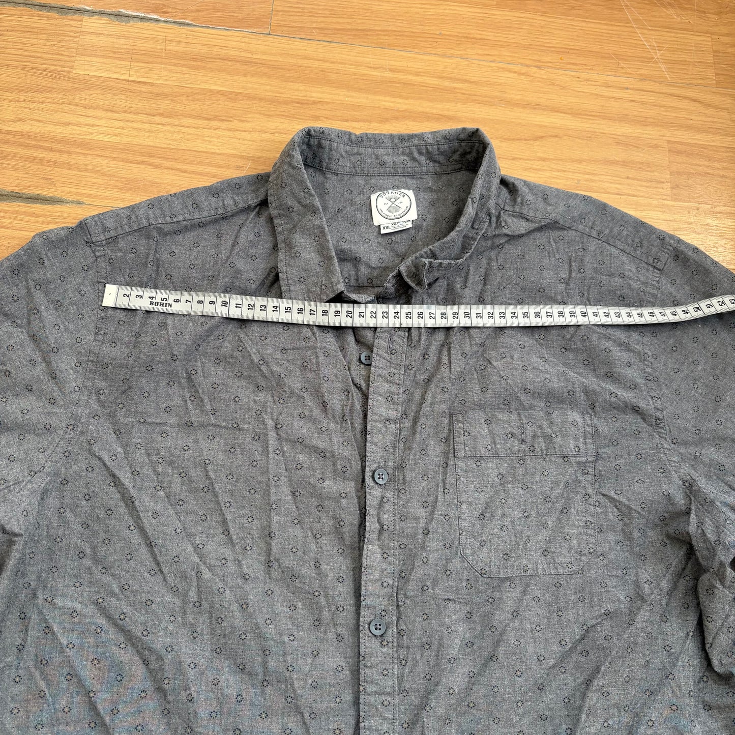 Chemise manches courtes grise - Voyager - Taille XXL
