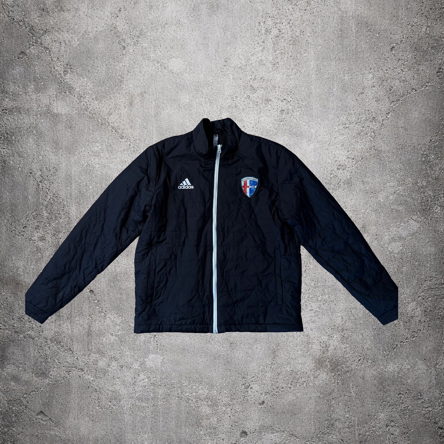 Manteau noir A.S. Masseroni Marchese Milan - Adidas - Taille L