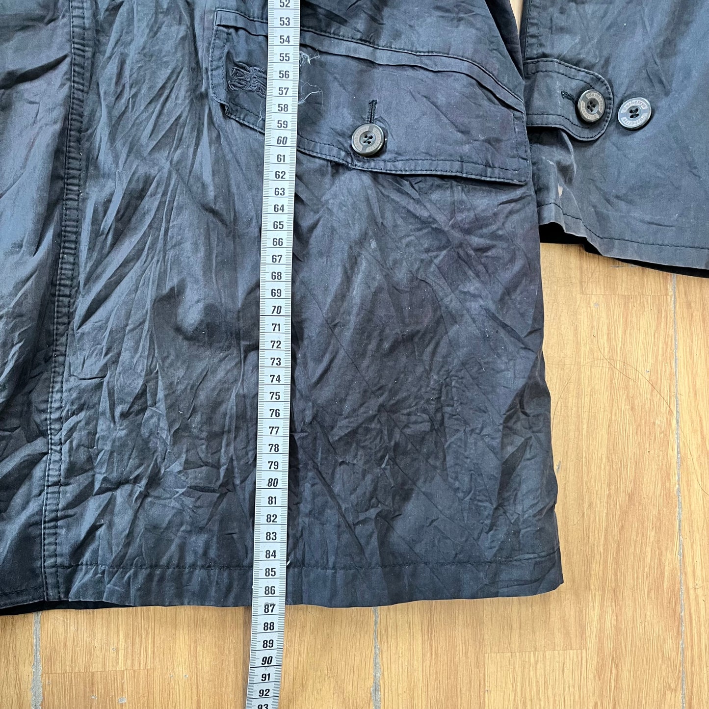 Trench coat Burberry’s noir et marron vintage – Taille XL