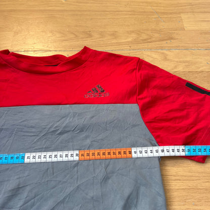 T-shirt gris et rouge - Adidas - Taille S
