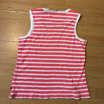 Débardeur rayé rose et blanc - Tommy Hilfiger - Taille L