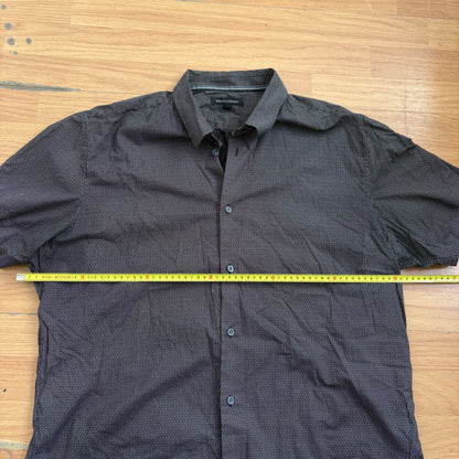 Chemise manches courtes noire et blanche - Banana Republic - Taille XL