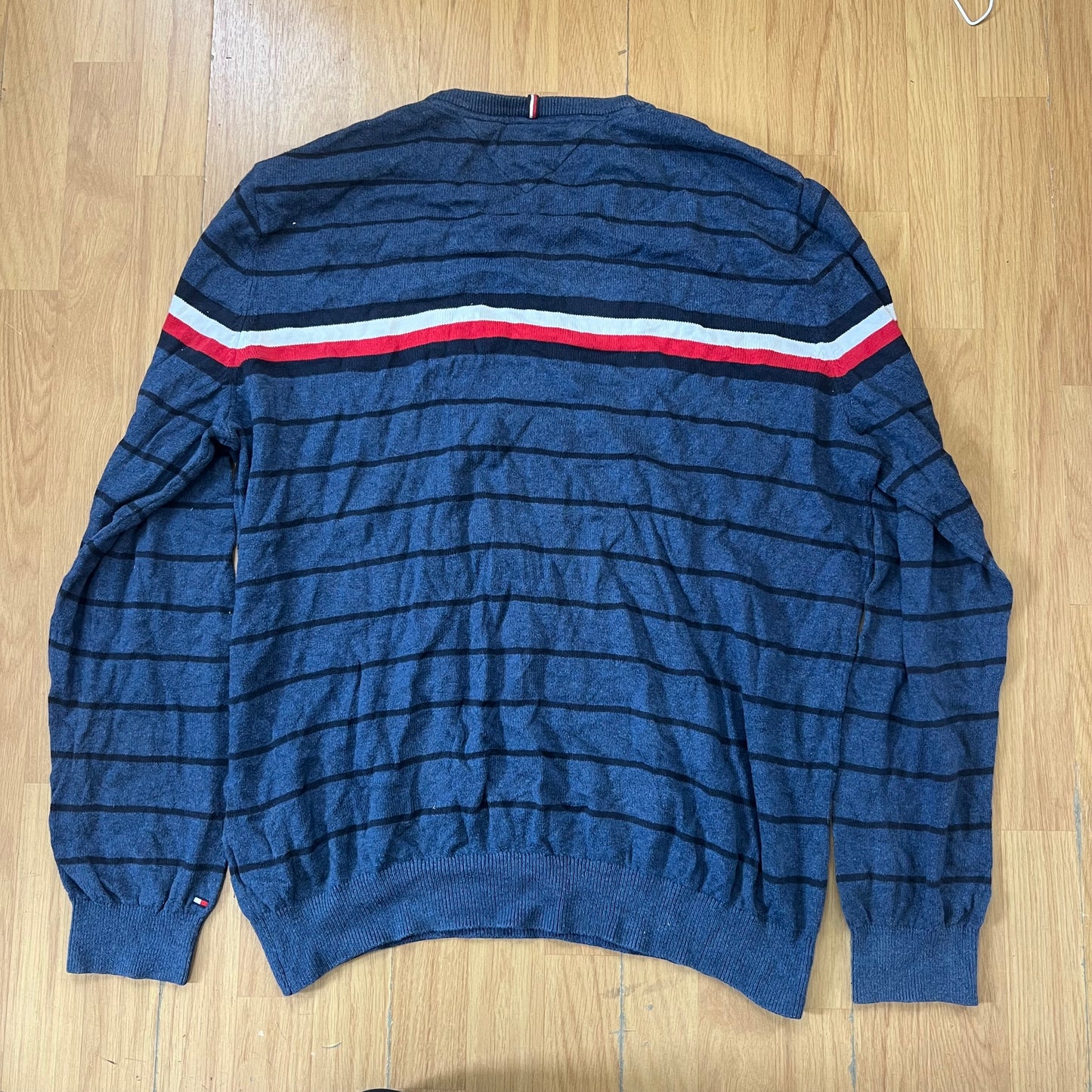 Pull rayé bleu - Tommy Hilfiger - Taille XXL