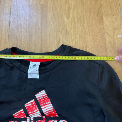 Sweat noir et rouge sans capuche - Adidas - Taille M