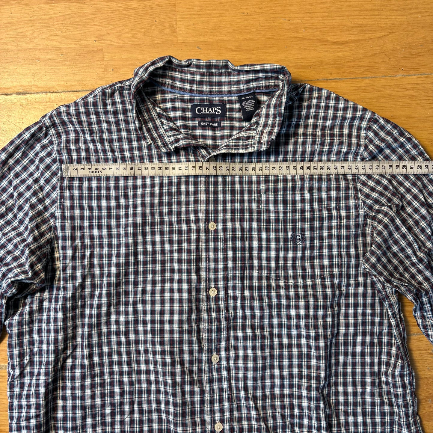 Chemise à carreaux bleus et blancs - Chaps - Taille XL