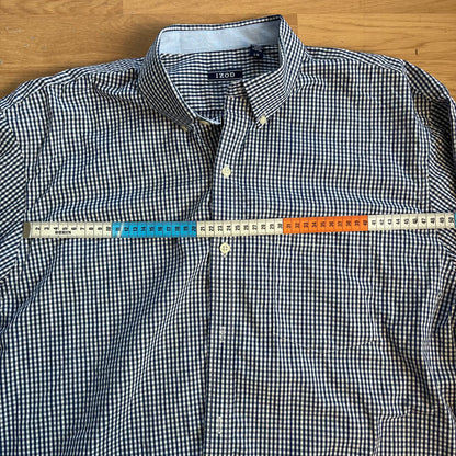 Chemise à carreaux bleu et blanc - IZOD - Taille L