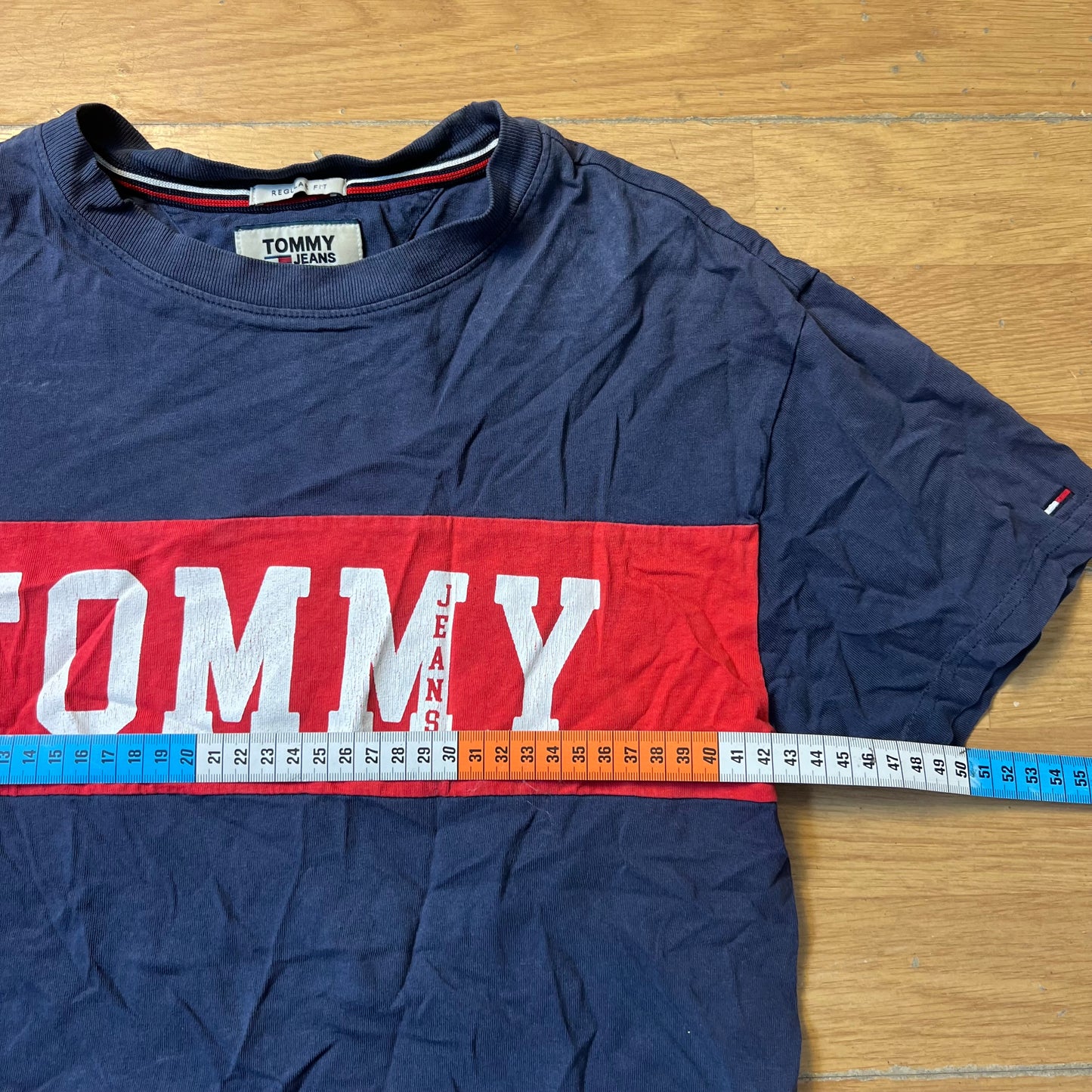 T-shirt bleu marine et rouge - Tommy Hilfiger - Taille XS
