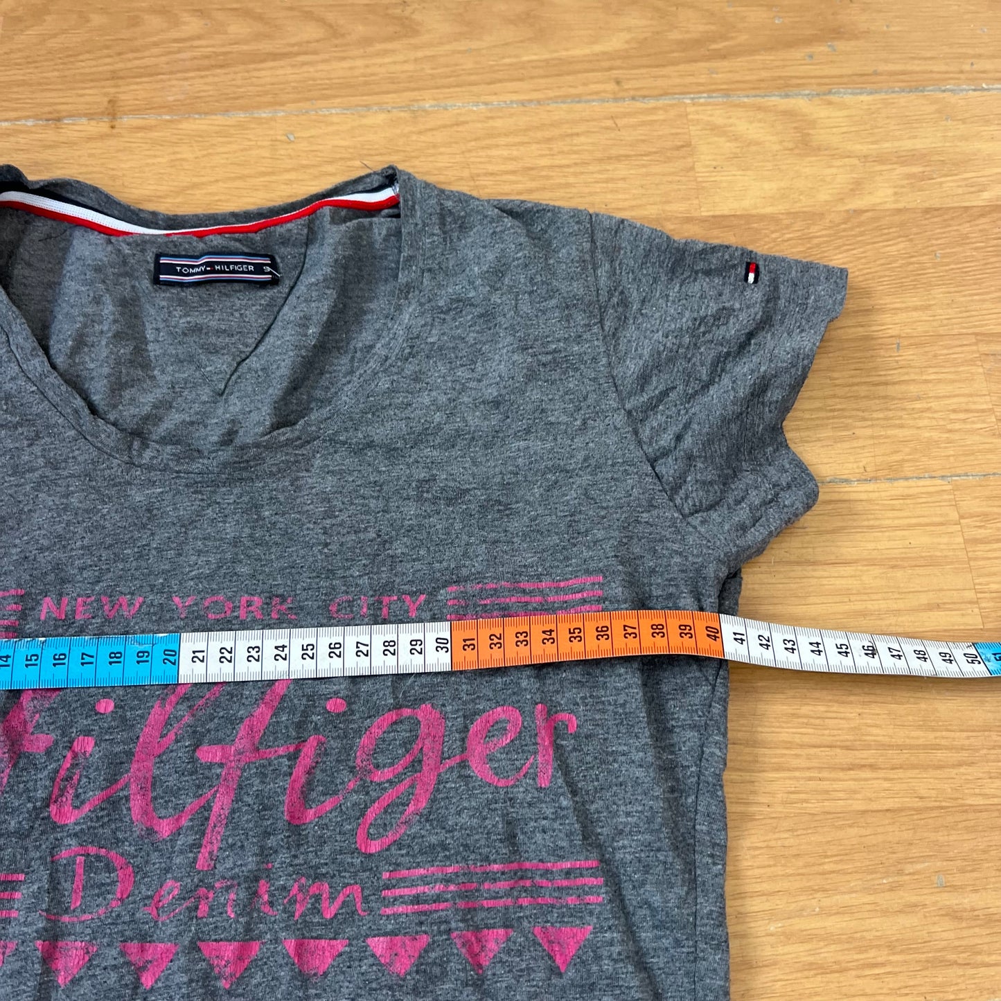 T-shirt gris - Tommy Hilfiger (femme) - Taille S