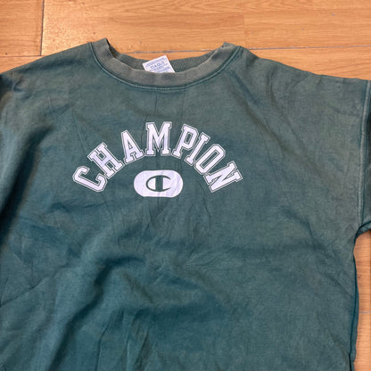 Sweat vert sans capuche - Champion - Taille S