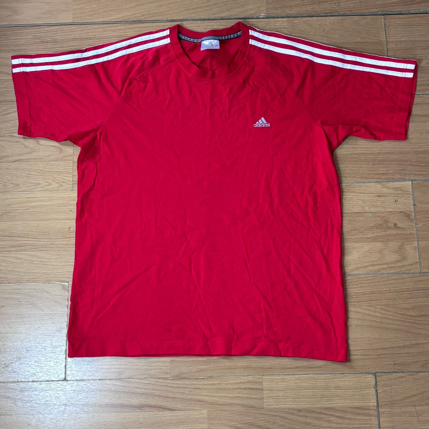 T-shirt Adidas – Taille L (coton, rouge)