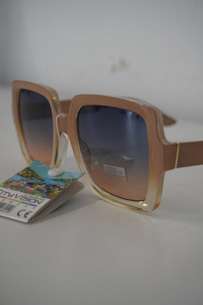 Lunettes Beige - Verres Dégradés Bleu/Beige - By CHRIS