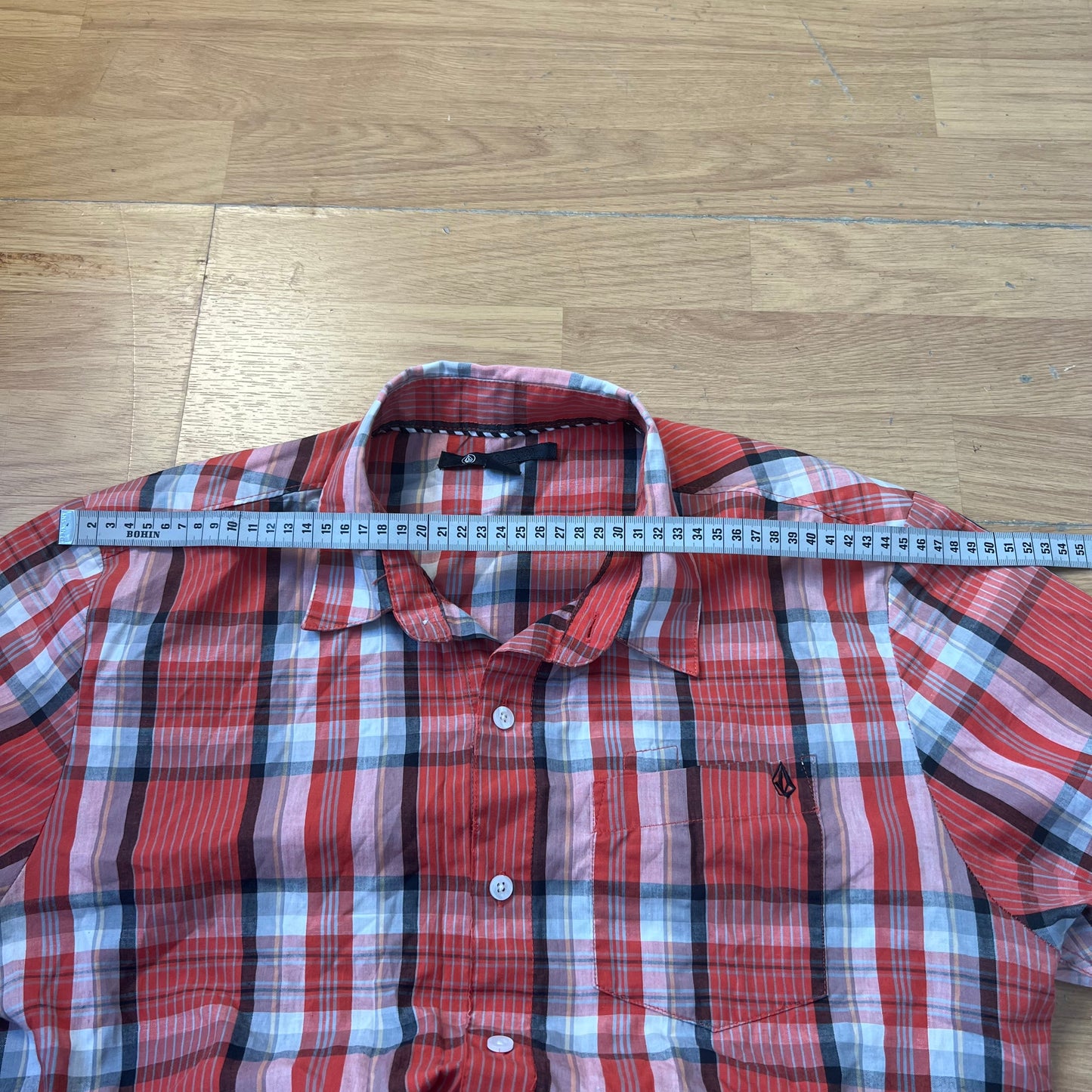 Chemise courte orange tartan - Volcom - Taille M