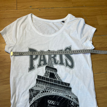 T-shirt blanc Paris - by ZAINAB