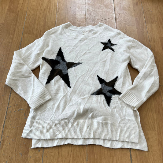 Pull blanc Thread & Supply avec étoiles – Taille S