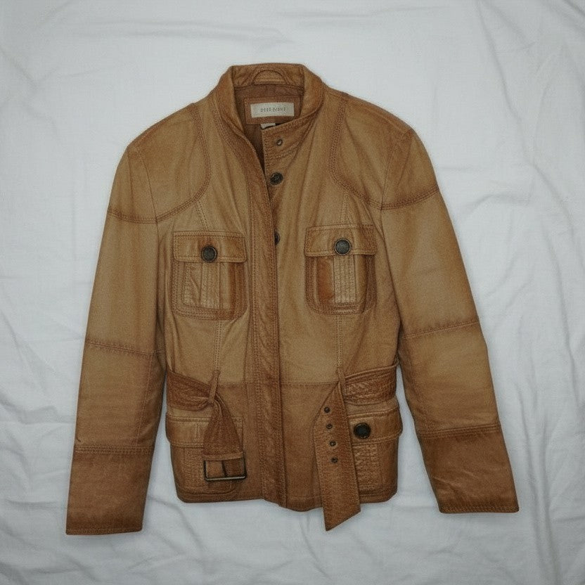 Veste En Cuir - by PLAN.BEE - Taille : M