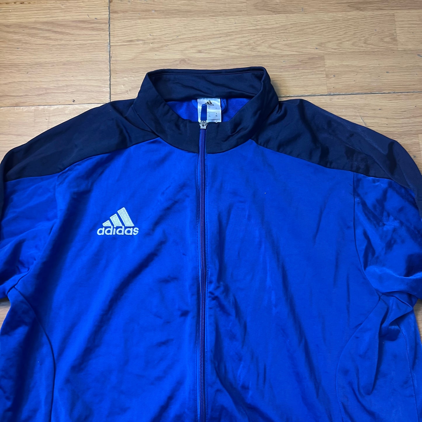 Sweat zippé bleu - Adidas - Taille XL
