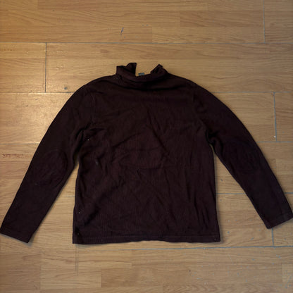 Pull en maille col v marron - Ralph Lauren - Taille M