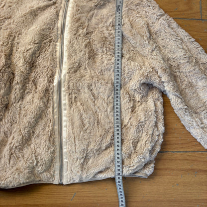 Veste en fausse fourrure beige - HK Works London - Taille M