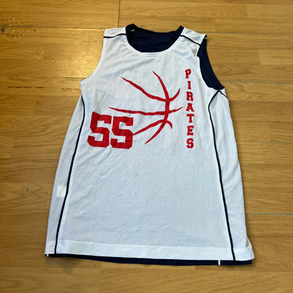 T-shirt basketball bleu marine et blanc - Sport-Tek - Taille XL