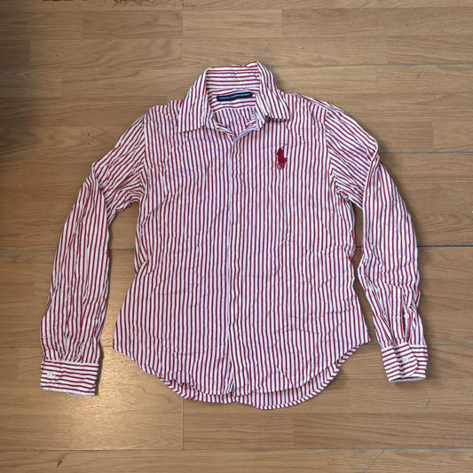Chemise Ralph Lauren Sport – Rayée blanc & rouge – Taille S