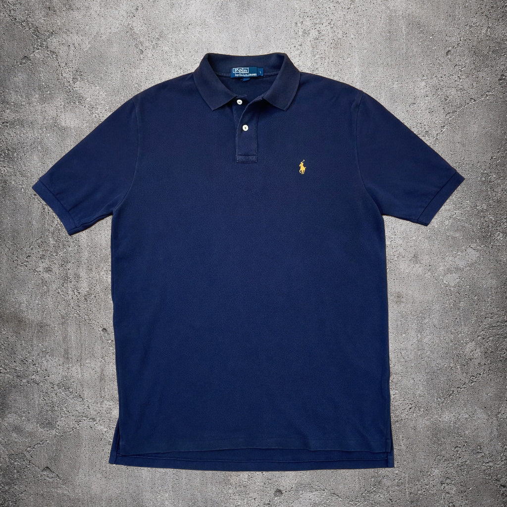 Polo bleu foncé / violet - Ralph Lauren - Taille L