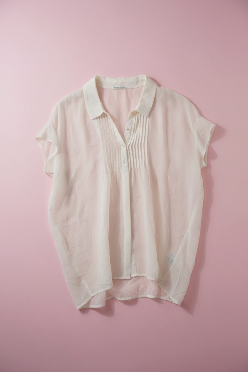 Chemise blanche à col boutonné – by Zainab