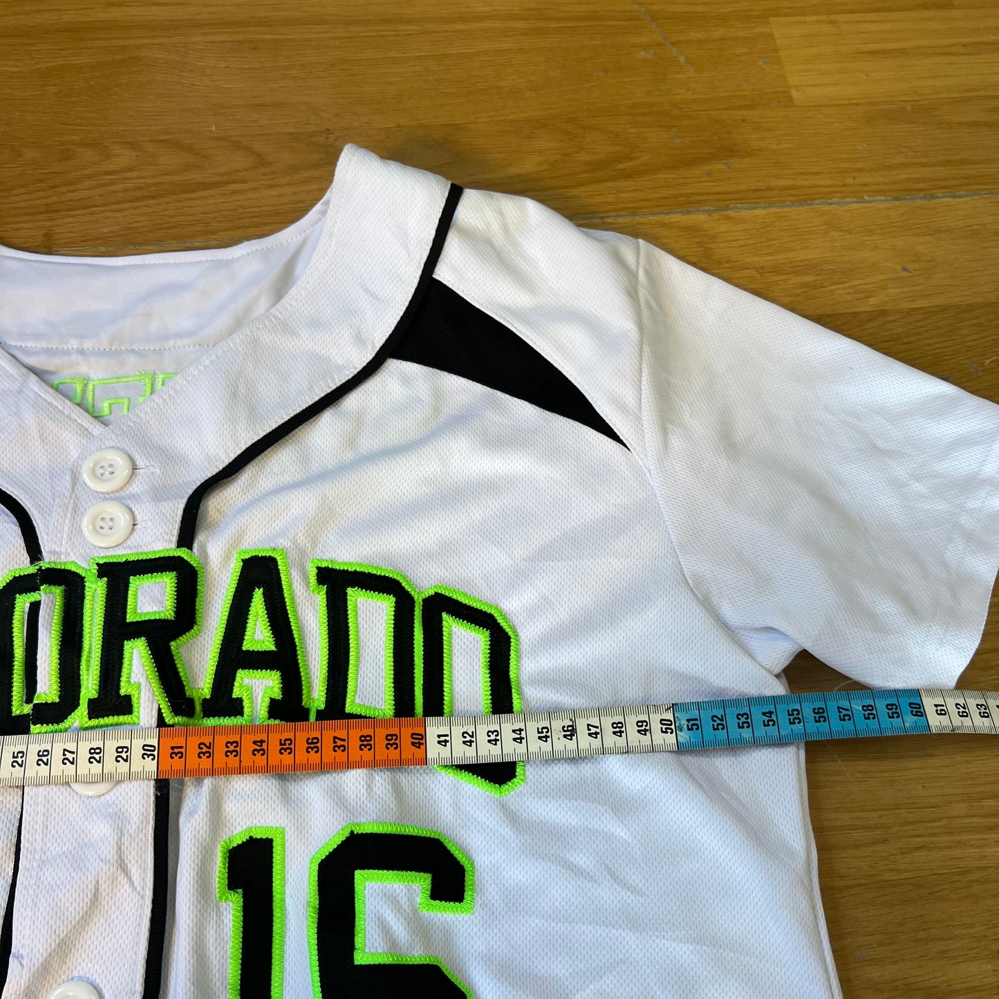 T-shirt baseball blanc Colorado n°16 - Taille XL