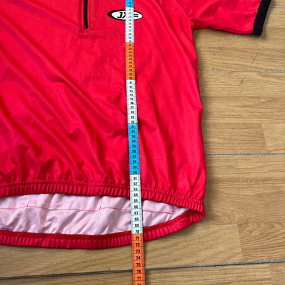 T-shirt de vélo rouge avec demi-zip - Taille L