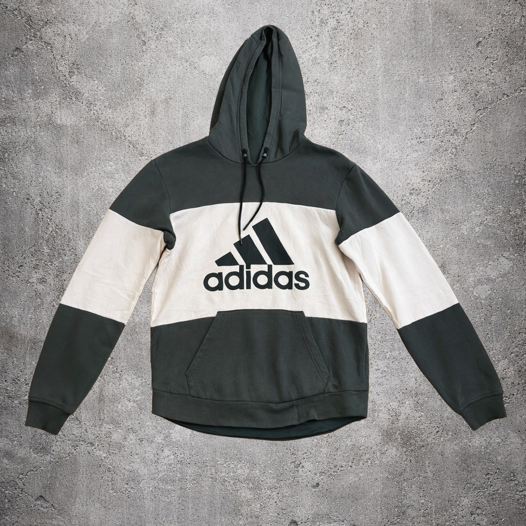 Hoodie gris et blanc - Adidas - Taille S