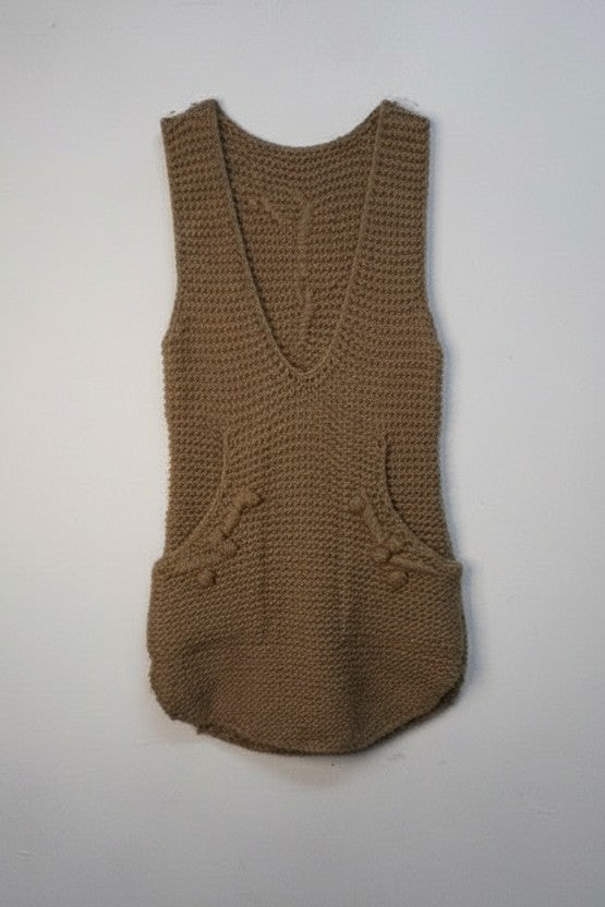 Pull sans manches marron – by Zainab