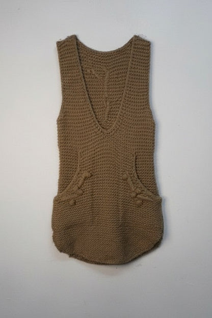 Pull sans manches marron – by Zainab