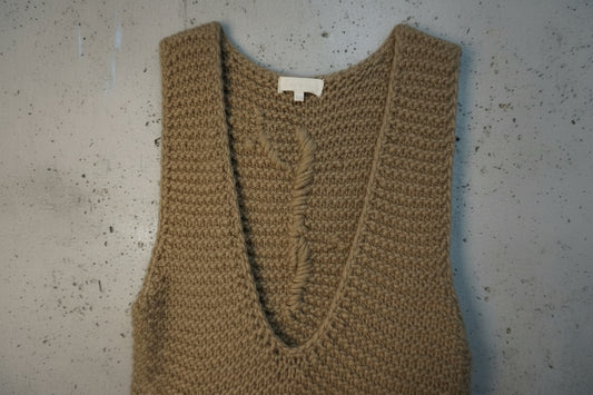 Pull sans manches marron – by Zainab