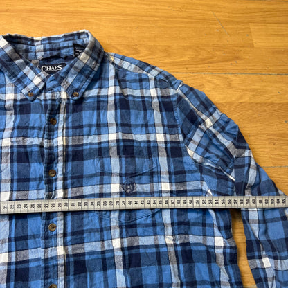 Chemise à carreaux bleu - Chaps - Taille XL