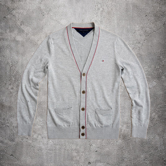 Pull boutonné gris - Tommy Hilfiger - Taille M