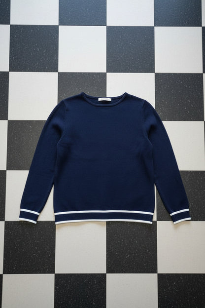 Top bleu marine à manches trois-quarts – BY SARAH LANG