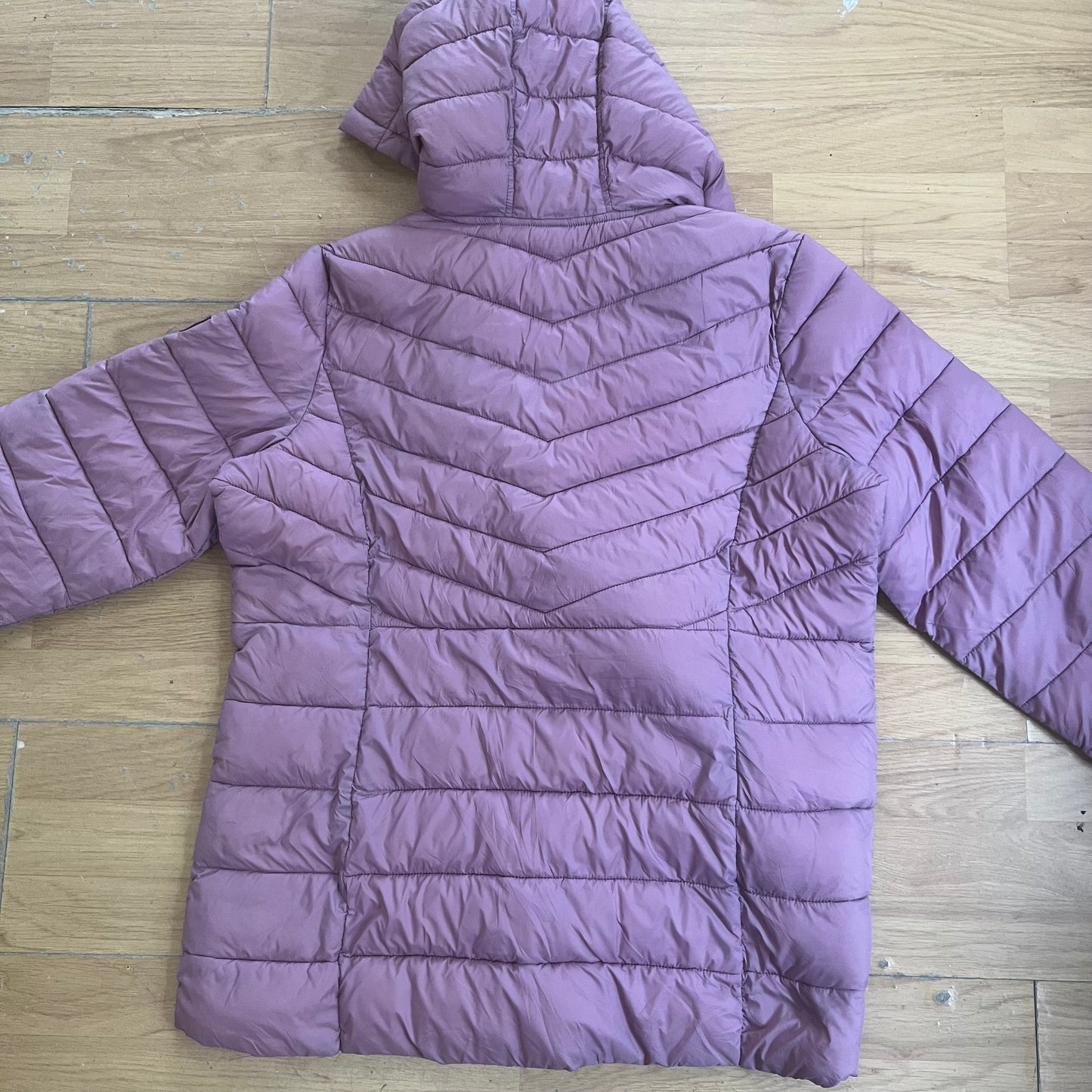 Doudoune Reebok rose avec capuche – Taille XL