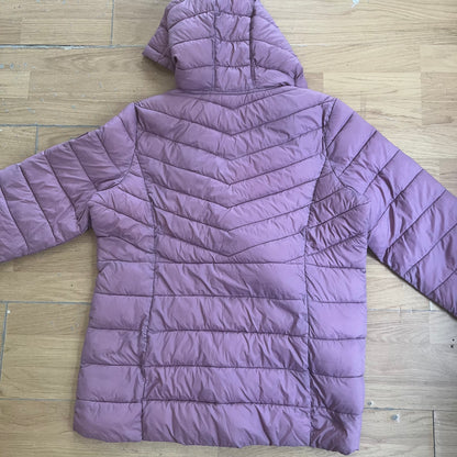 Doudoune Reebok rose avec capuche – Taille XL