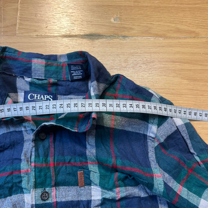 Chemise à carreaux bleu et vert - Chaps - Taille S