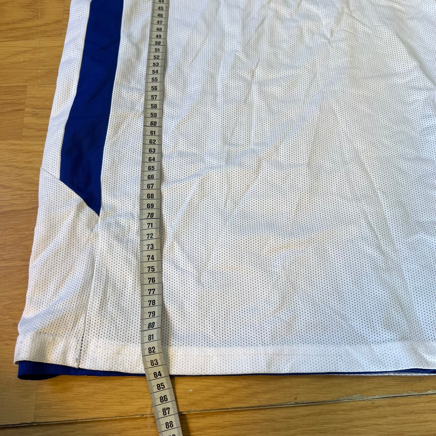 T-shirt basketball réversible blanc et bleu - Lucas Oil - Taille XXXL